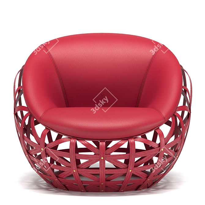 Elevated Comfort: Louis Vuitton Diamond Armchair 3D model image 1