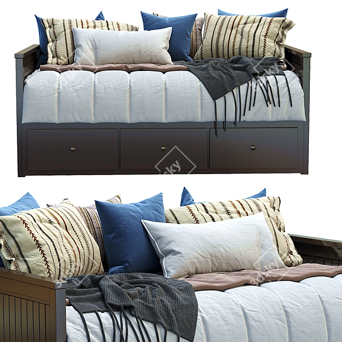 Stylish and Space-Saving Ikea Daybed 3D model image 2