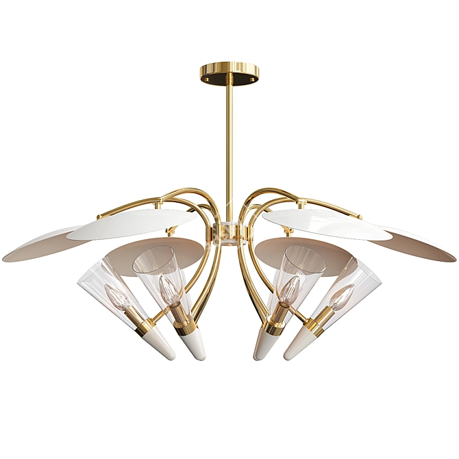 Elegant 6-Light Lamp by Light Room 3D model image 5