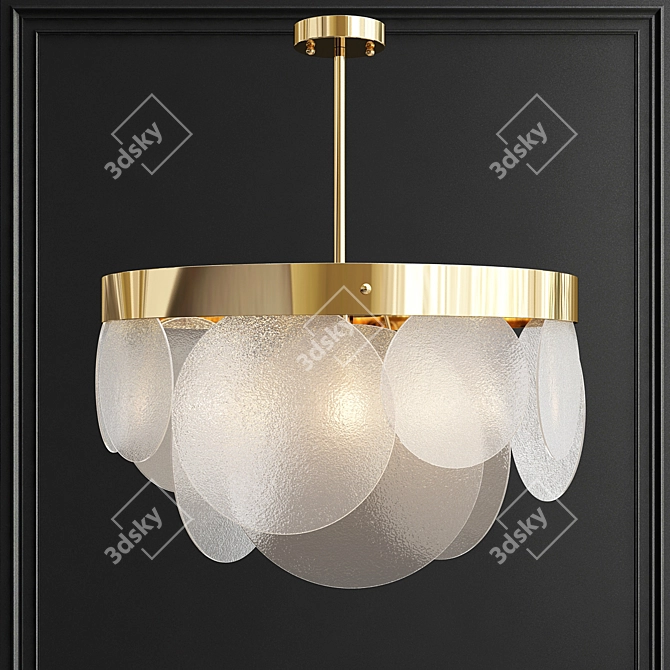 Elegant Crystal Chandelier 3D model image 1