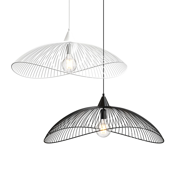 Scandinavian Kasteli Pendant: Modern E27 Suspension 3D model image 2