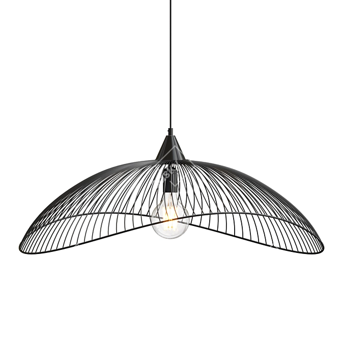 Scandinavian Kasteli Pendant: Modern E27 Suspension 3D model image 3