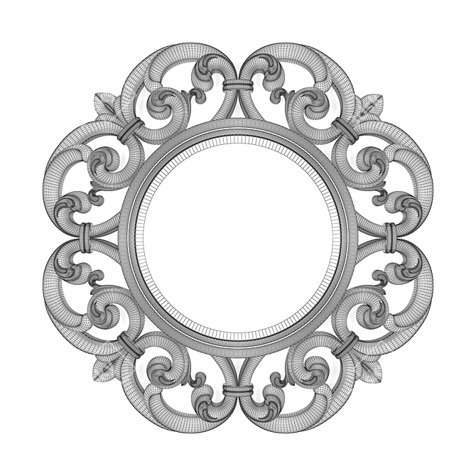 Coaster Silver Fleur-de-lis Mirror 3D model image 8