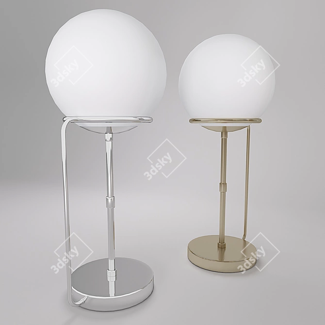 Modern Metal Table Lamp Bergamo 3D model image 1