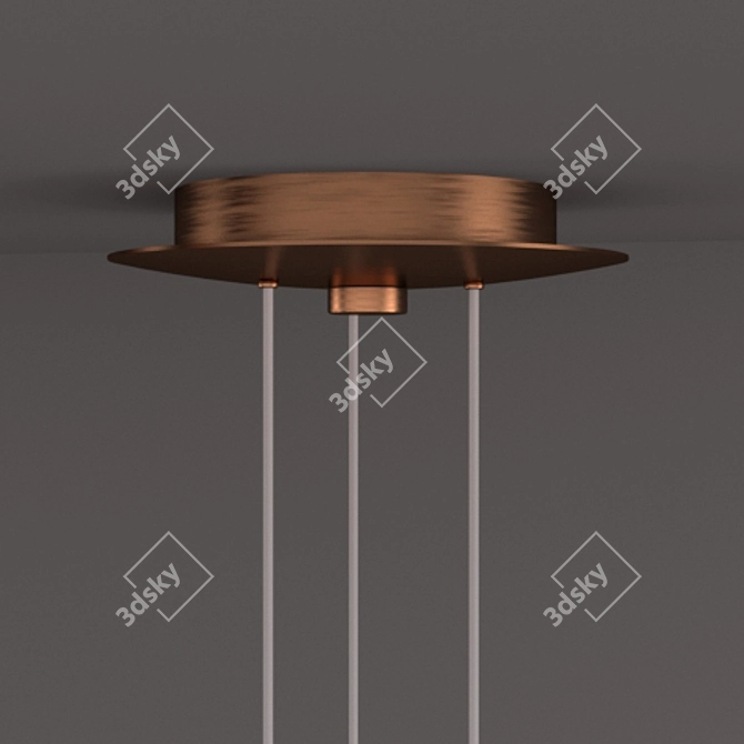 Modern LED Scandinavian Chandelier Set 3D model image 3