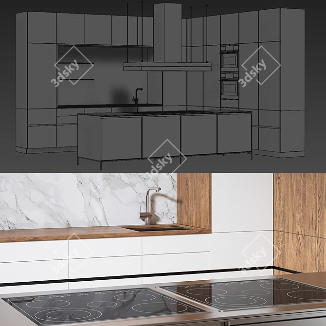Modern Kitchen Model | Design & Modeling 3D model image 5