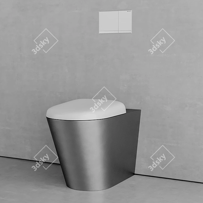 Durable Flush Toilet | MOEFF MF-9111C 3D model image 7