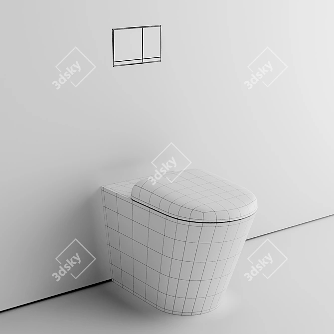 Durable Flush Toilet | MOEFF MF-9111C 3D model image 8