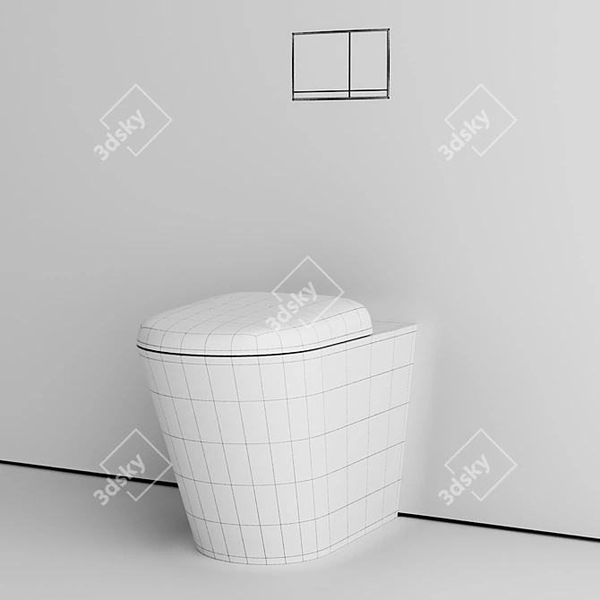 Durable Flush Toilet | MOEFF MF-9111C 3D model image 9