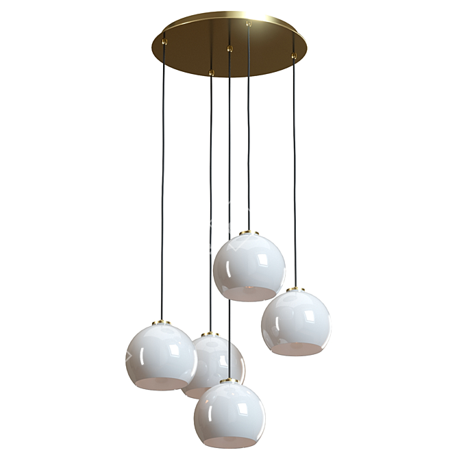 Modern Black Arren Pendant Light 3D model image 3