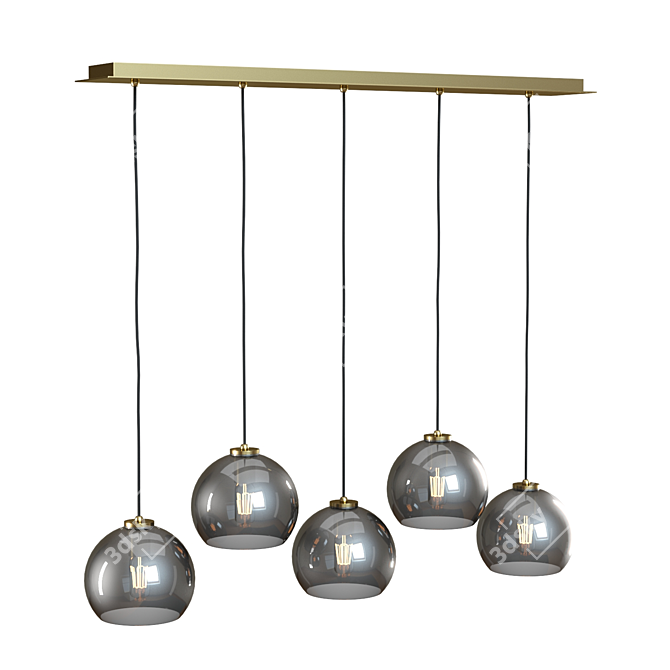 Sleek Arren Linear Pendant 3D model image 2