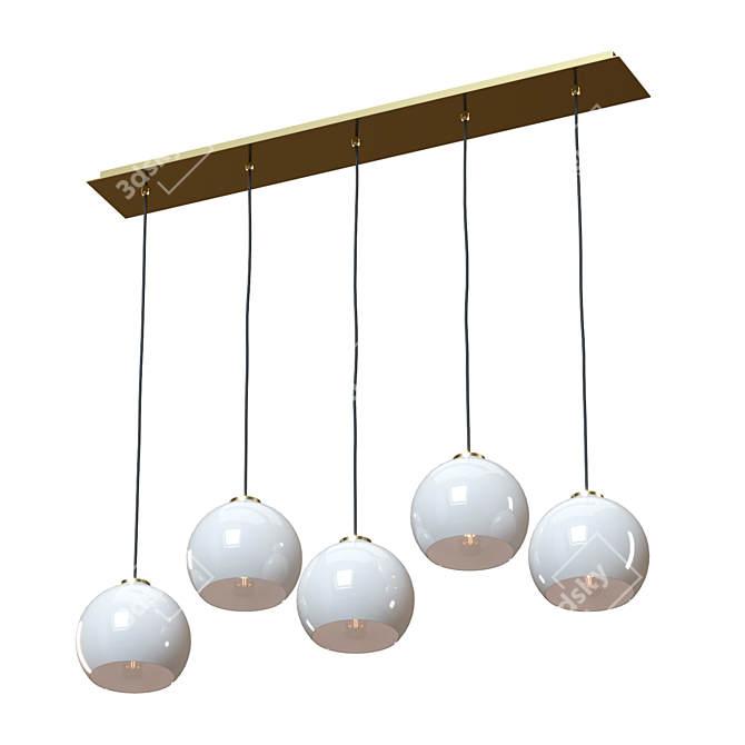 Sleek Arren Linear Pendant 3D model image 3