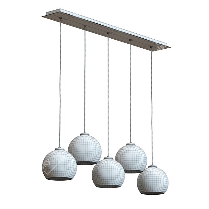 Sleek Arren Linear Pendant 3D model image 4