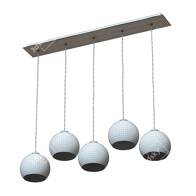 Sleek Arren Linear Pendant 3D model image 5