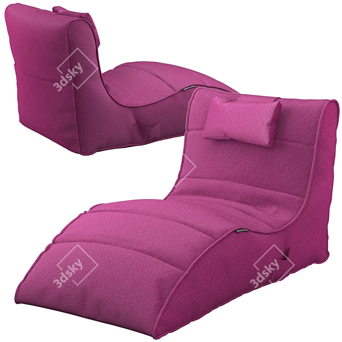 Cozy Contoured Comfort: Ambient Lounge Avatar Sofa 3D model image 3