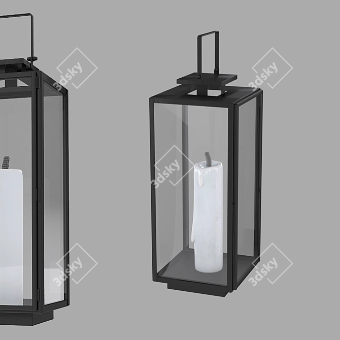 Alyx Standing Lantern: Elegant and Spacious 3D model image 1