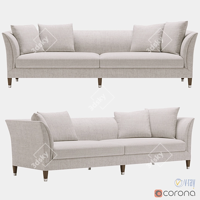 Elegant Ralph Lauren Atherton Sofa 3D model image 1