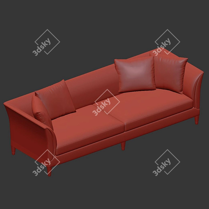 Elegant Ralph Lauren Atherton Sofa 3D model image 2