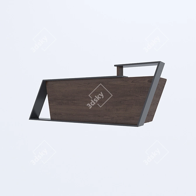 Modern Geometric Office Table 3D model image 4