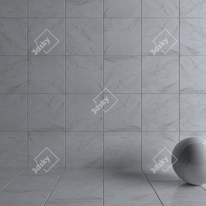 Alpin Anderson White Wall Tiles - Set of 3 3D model image 3