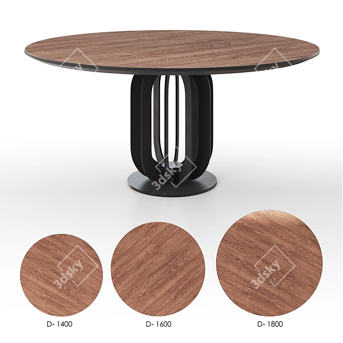 Soho Wood by Cattelan: Luxury Designer Table 3D model image 1