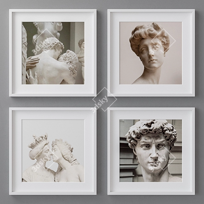 Elegant Memories Photo Frame Set 3D model image 1