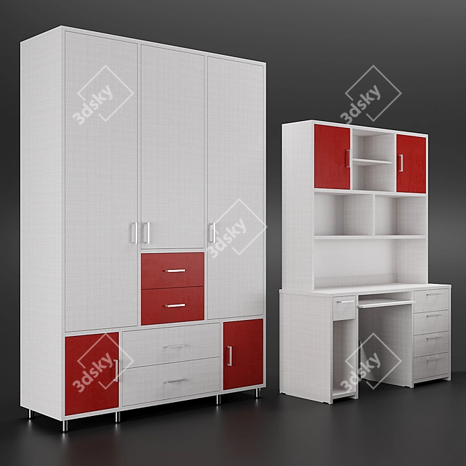 Complete Teen Room Set - Shenhav 3D model image 2