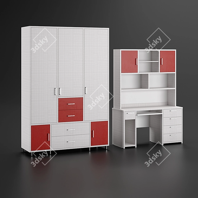 Complete Teen Room Set - Shenhav 3D model image 6