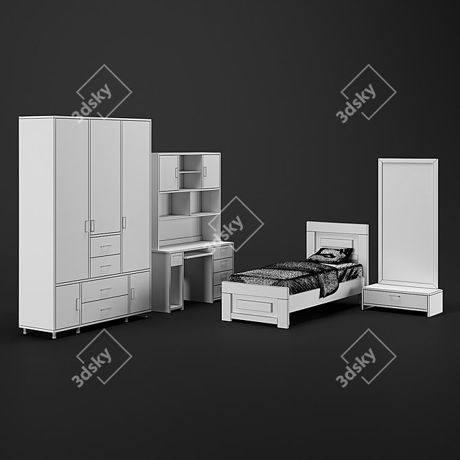 Complete Teen Room Set - Shenhav 3D model image 11