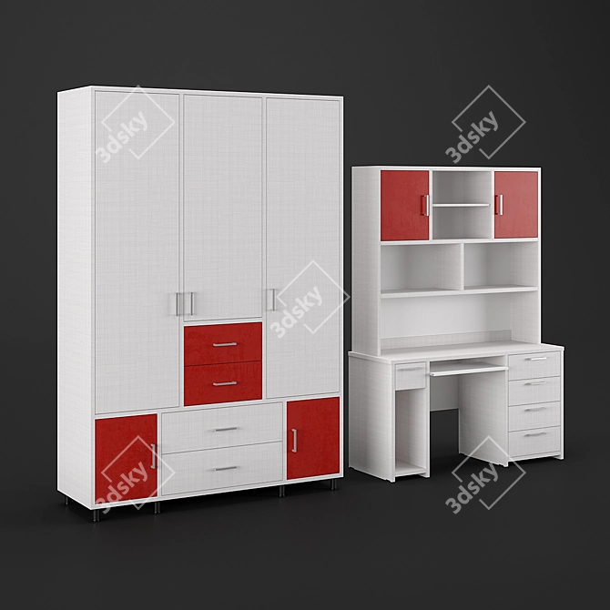 Complete Teen Room Set - Shenhav 3D model image 12