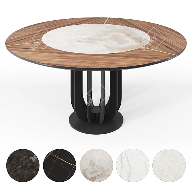 Sleek Ker-Wood Table. 3D model image 1