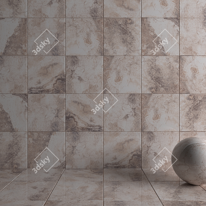 Bizantino Rustic Wall Tiles - Multi-Texture, High-Quality 3D model image 3