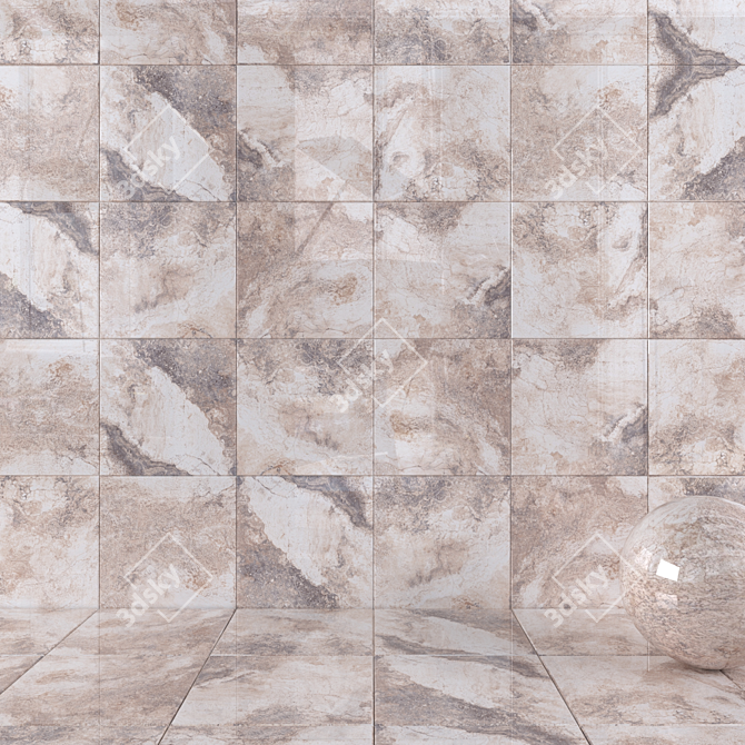 Rustic Wall Tiles Set - Bizantino Collection 3D model image 1