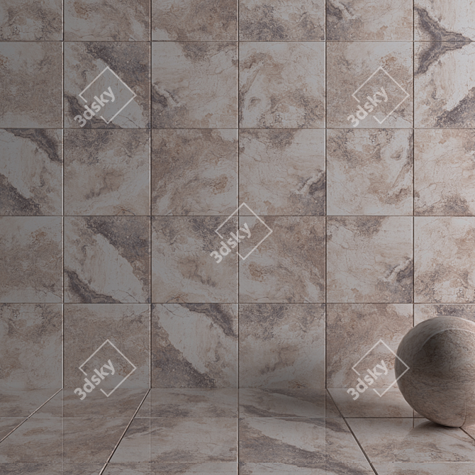 Rustic Wall Tiles Set - Bizantino Collection 3D model image 3