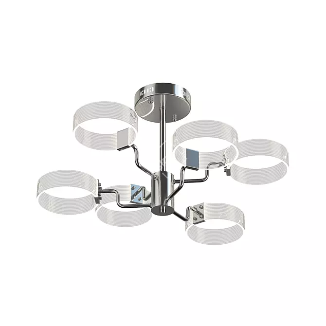 Elegant LED Chandelier 3D model image 1