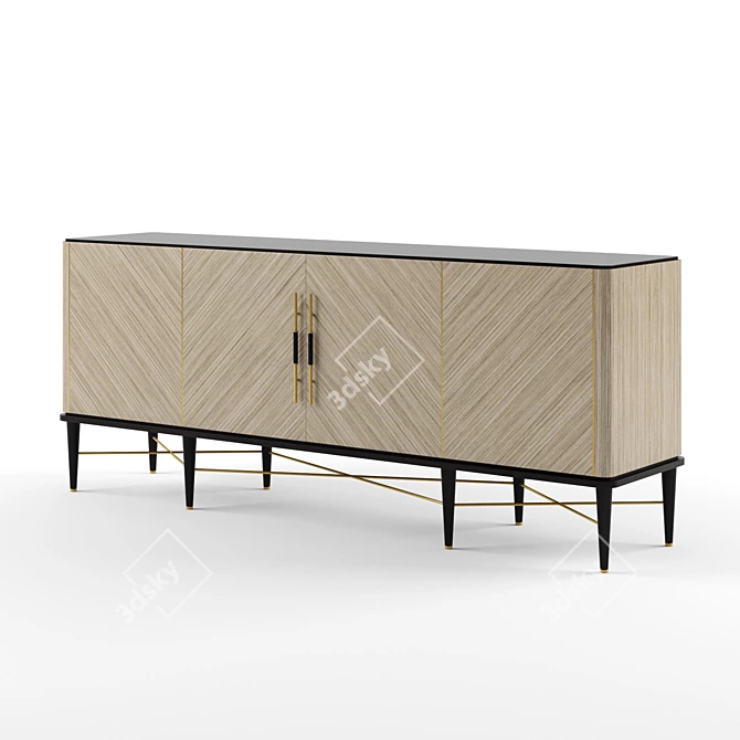 Santorini Sideboard: Elegant and Functional 3D model image 2