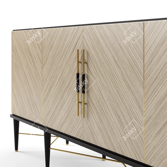 Santorini Sideboard: Elegant and Functional 3D model image 3