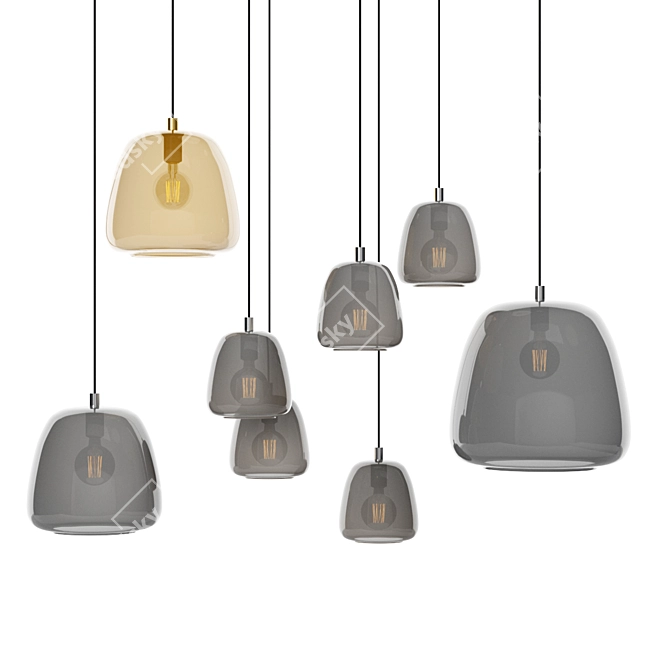 Elegant EGLO Albarino Pendant Lighting 3D model image 1