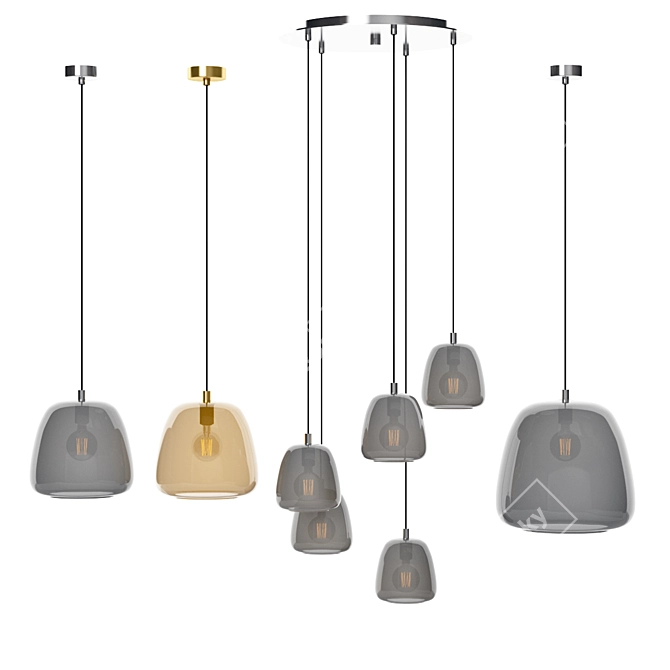 Elegant EGLO Albarino Pendant Lighting 3D model image 2