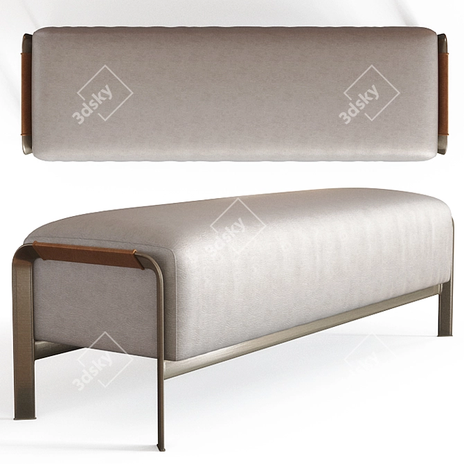 Elegant Arthur Bench: Exquisite Design 3D model image 1