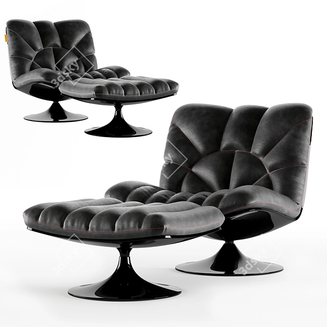 Luxury Marilyn Leather Chair - Premium Quality 3D model image 1