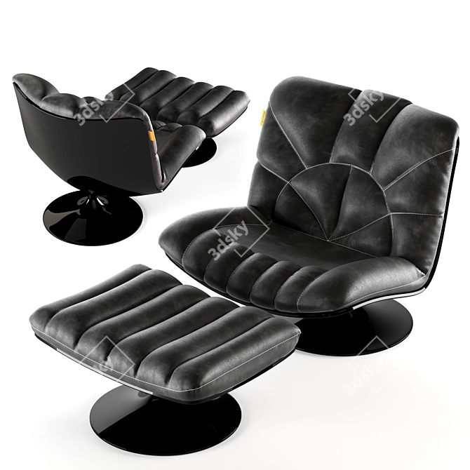 Luxury Marilyn Leather Chair - Premium Quality 3D model image 2