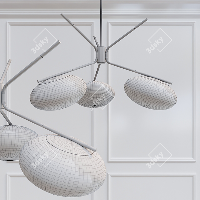 Mushroom Flare Chandelier 3D model image 2