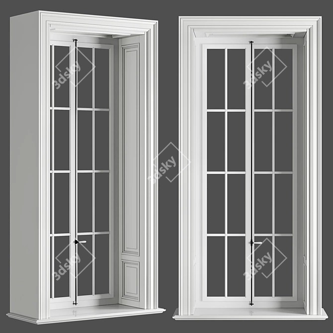 Elegant Timeless Window 3D model image 1