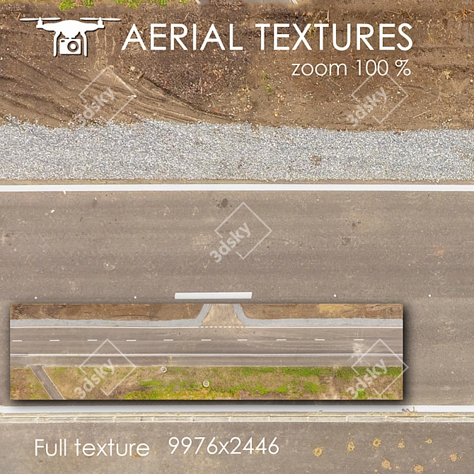 Aerial Terrain Texture 3D model image 1