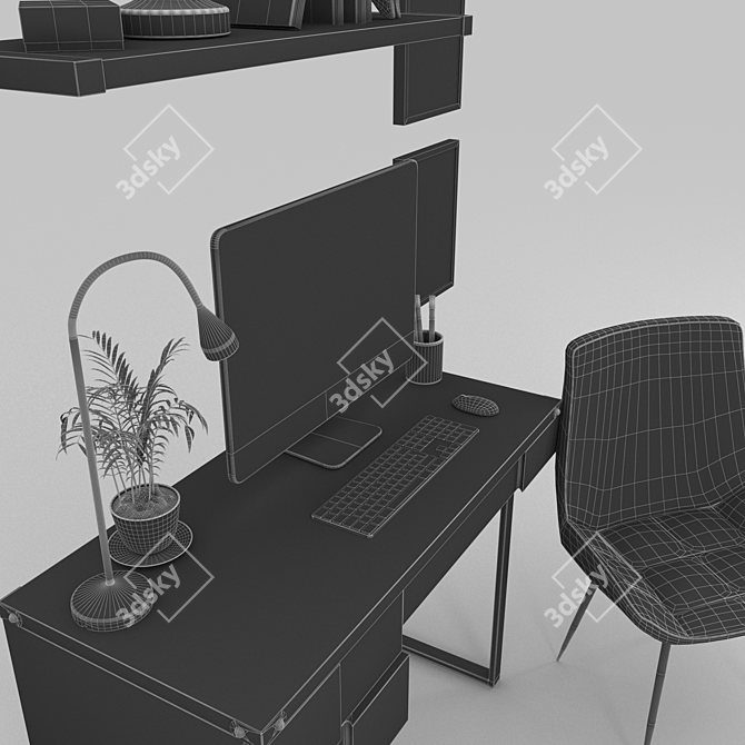 Amalia Brooklyn Workplace Set 3D model image 4