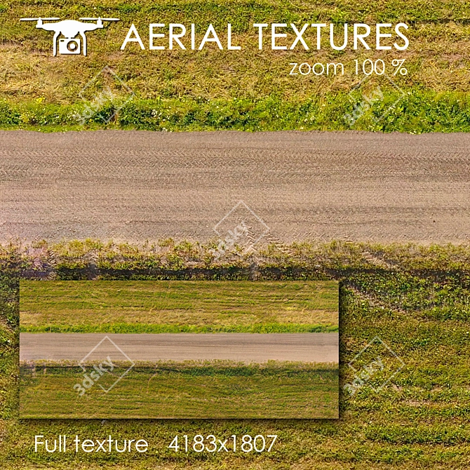 Aerial Terrain Texture: Road 296 3D model image 1