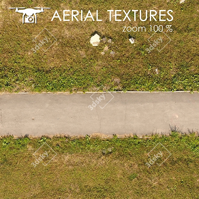 Drone-Captured Textured Landscape: Ideal for Diverse Visualization 3D model image 2