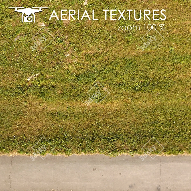 Drone-Captured Textured Landscape: Ideal for Diverse Visualization 3D model image 5