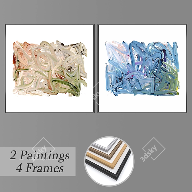 Elegant Wall Art Set: No. 804 3D model image 1